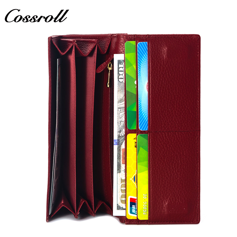 Hot Sale & High Quality Customized  for women geniune leather wallet