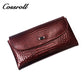 New factory custom leather money baotou layer cowhide change card bag patent leather holding women's purse custom