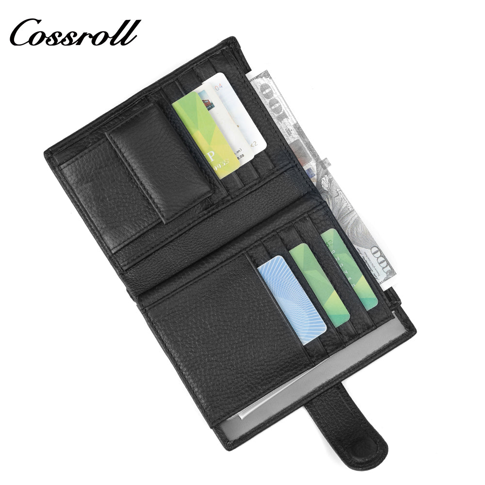 Retro Men's Genuine Leather Wallet, Short Style with Multiple Card Slots, US Dollar Clip