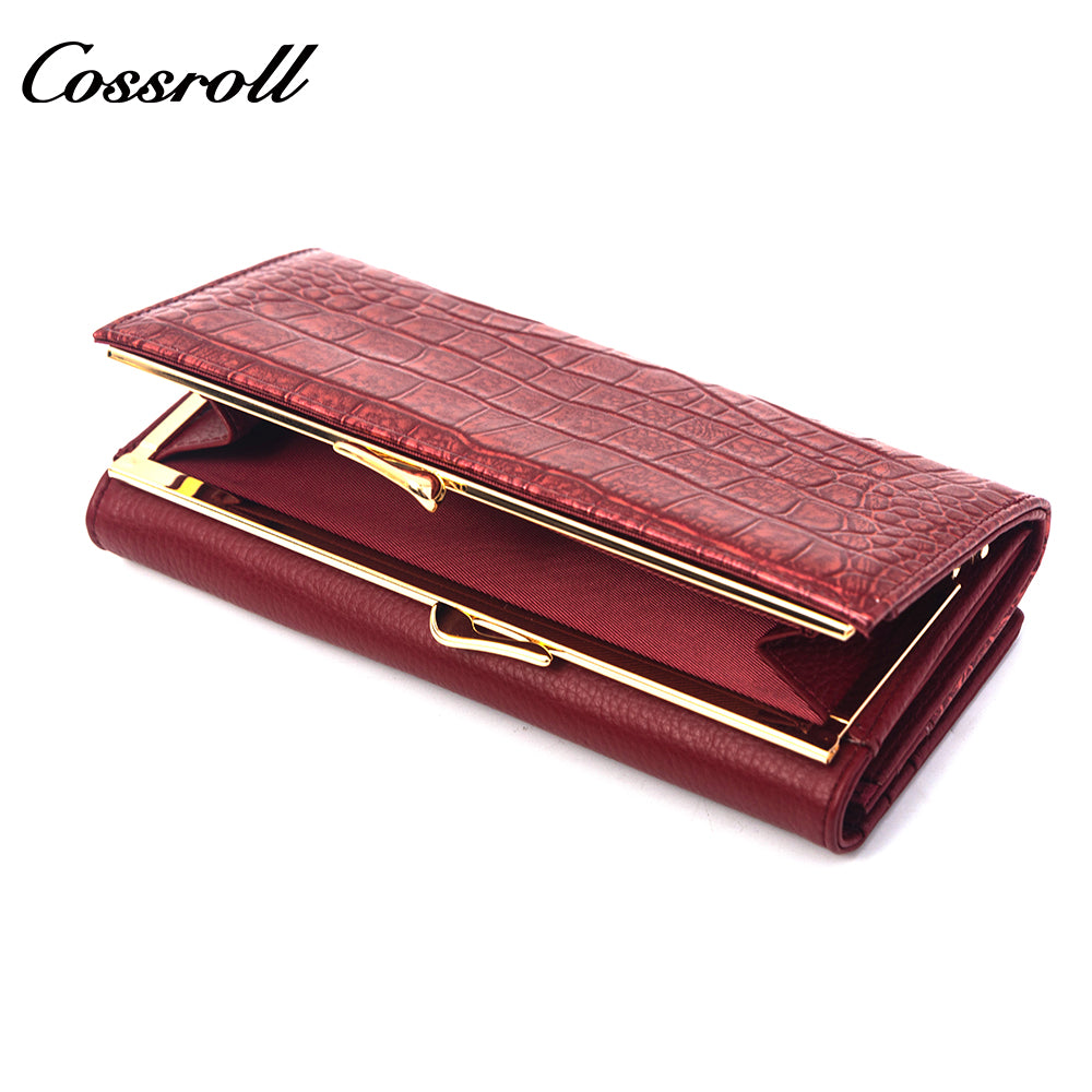 2023 New Products indestructible geniune leather wallet  Lychee leather