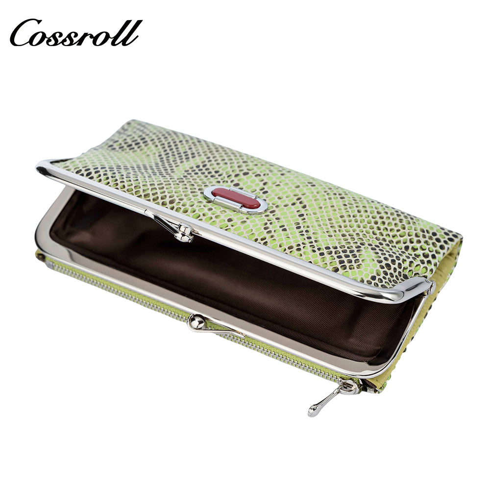 Retro multifunctional folding clip long coin purse new portable versatile multi card position ladies  wallet