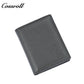 Genuine leather wallet for women short style zipper closure large capacity multiple card slots anti-theft