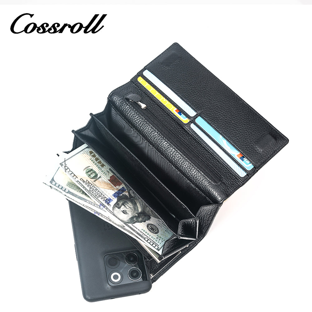 Wholesale New Innovations black soft italian leather women's wallets With high quality wholesale