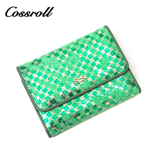 New Chinese product Leather waterproof purse Ladies snake textured leather