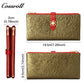 Factory custom 2024 fashion vintage pattern purse women's long and short leather purse holding large capacity wallet