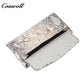 Women's Snake Skin Wallet, Fashionable Multi-Card Large Capacity Long Zipper Wallet