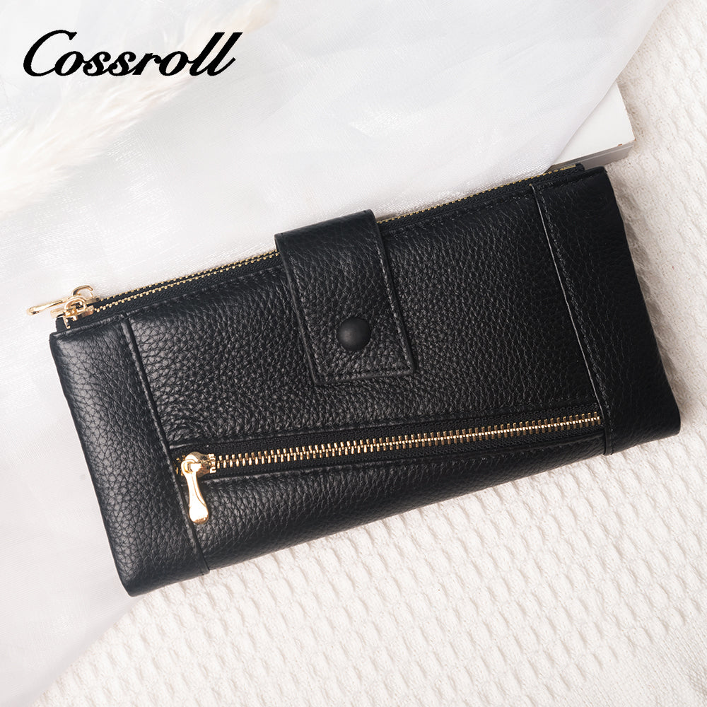 Customized black best leather women's wallet brands With Reply Very Quickly