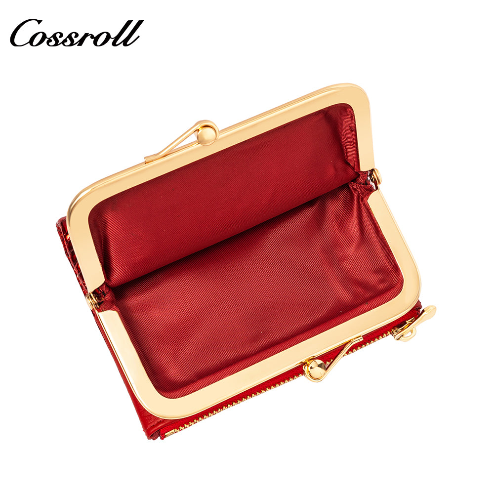 Best Selling  leather luxury  women small wallet Genuine Leather