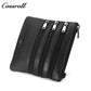 New Genuine Leather Unisex Crossbody Three Zipper MiniShoulder Bag Cowhide Personalized Small Purse