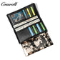 Factory custom cross-border 2023 new leather purse women's long cowhide women's multi-layer multi-card patent leather