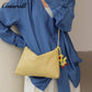 Genuine Leather Women's Bags Large Capacity Lazy Style Shoulder Armpit Bag