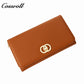 Women's Wallet ins Trendy Solid Color Simple Folding Coin Purse Genuine Texture Net Red Lock Wallet walle