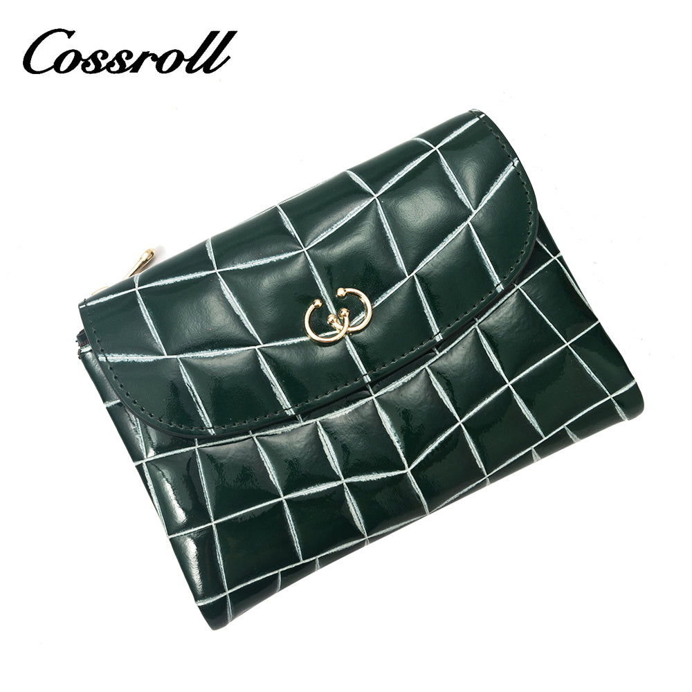 New Product black small leather wallet women's with factory price