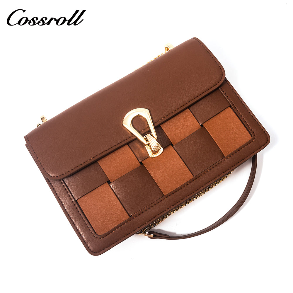 Best Selling Quality  women's bag shoulder crossbody bag chain plaid small square bag woven casual women's bag best-selling style