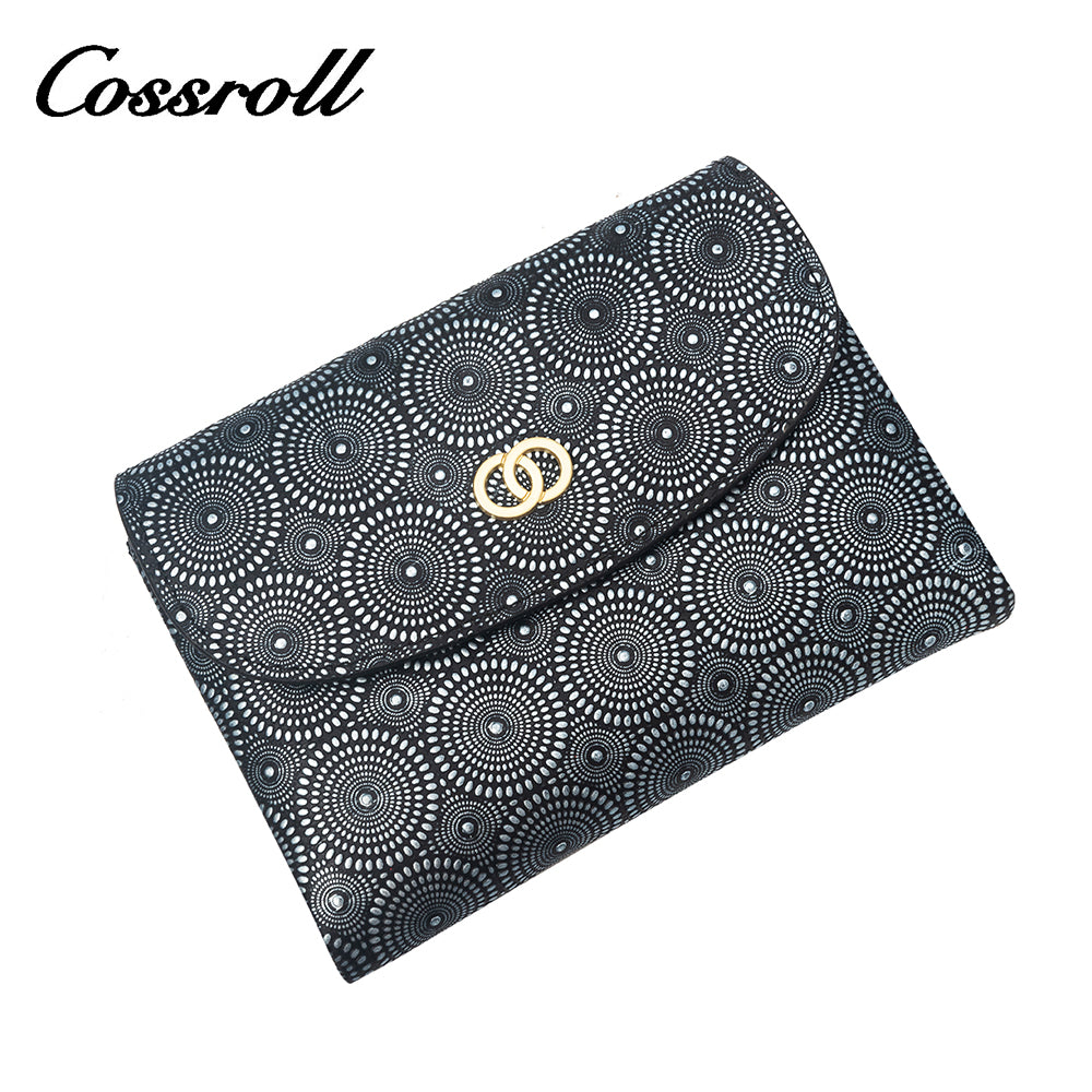 Brand New slim black leather wallet women With High Quality