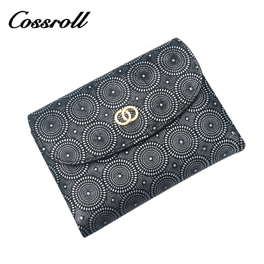 Brand New slim black leather wallet women With High Quality