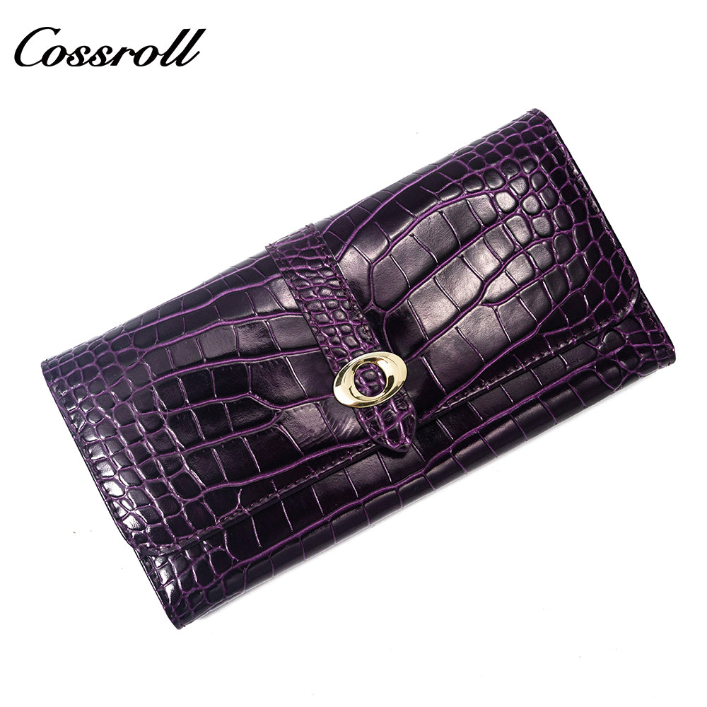 Best Selling Promotional Price luxury leather travel  crocodile texture Genuine Leather