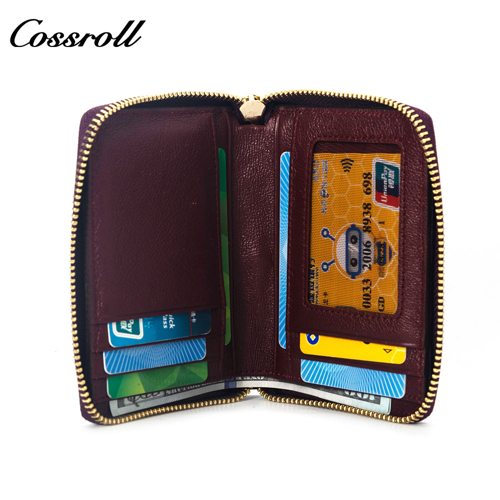 Best Selling  leather luxury  women small wallet Genuine Leather
