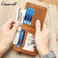 Men's bifold wallet, Crazy Horse leather, vintage short wallet for coins