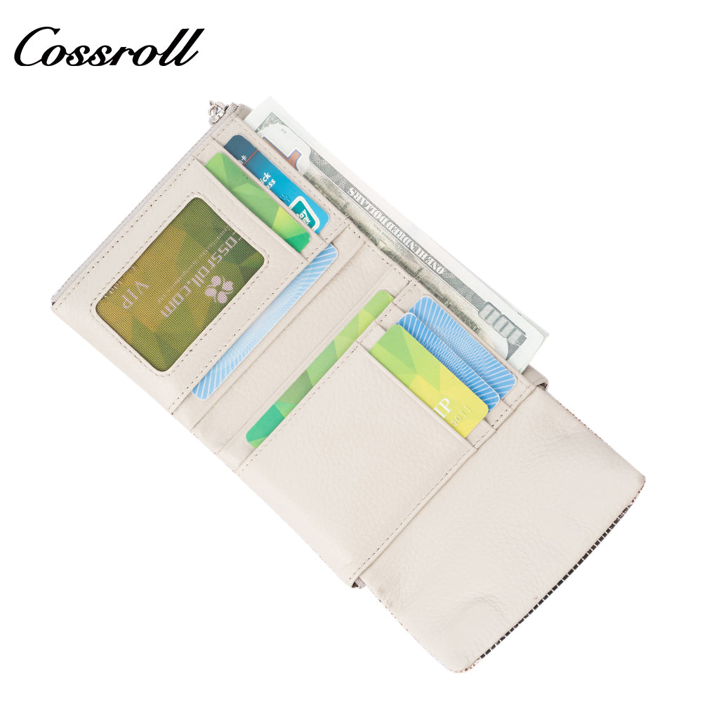 Women's Short Wallet, Genuine Leather, Fashion Embossed Lizard Skin Card and Coin Purse