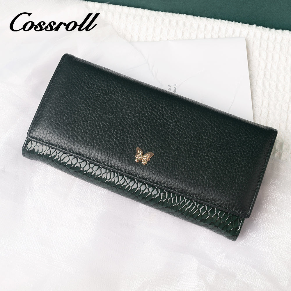 Wholesale Customization black women's fine leather wallets With High-End Quality