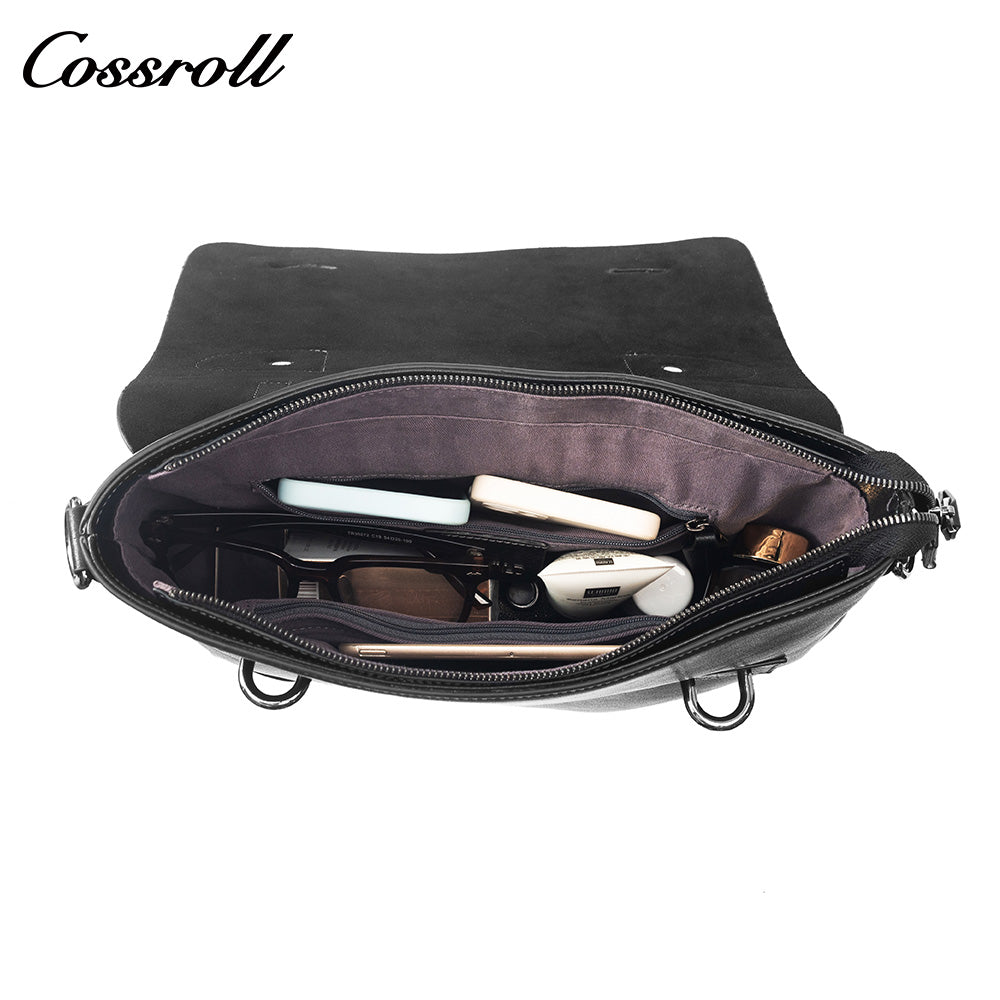 Genuine Leather Briefcase for Men, Large Capacity Laptop Handbag, Multi-Functional Business Commute Bag, Support Handheld / Shoulder / Crossbody / Backpack Carry