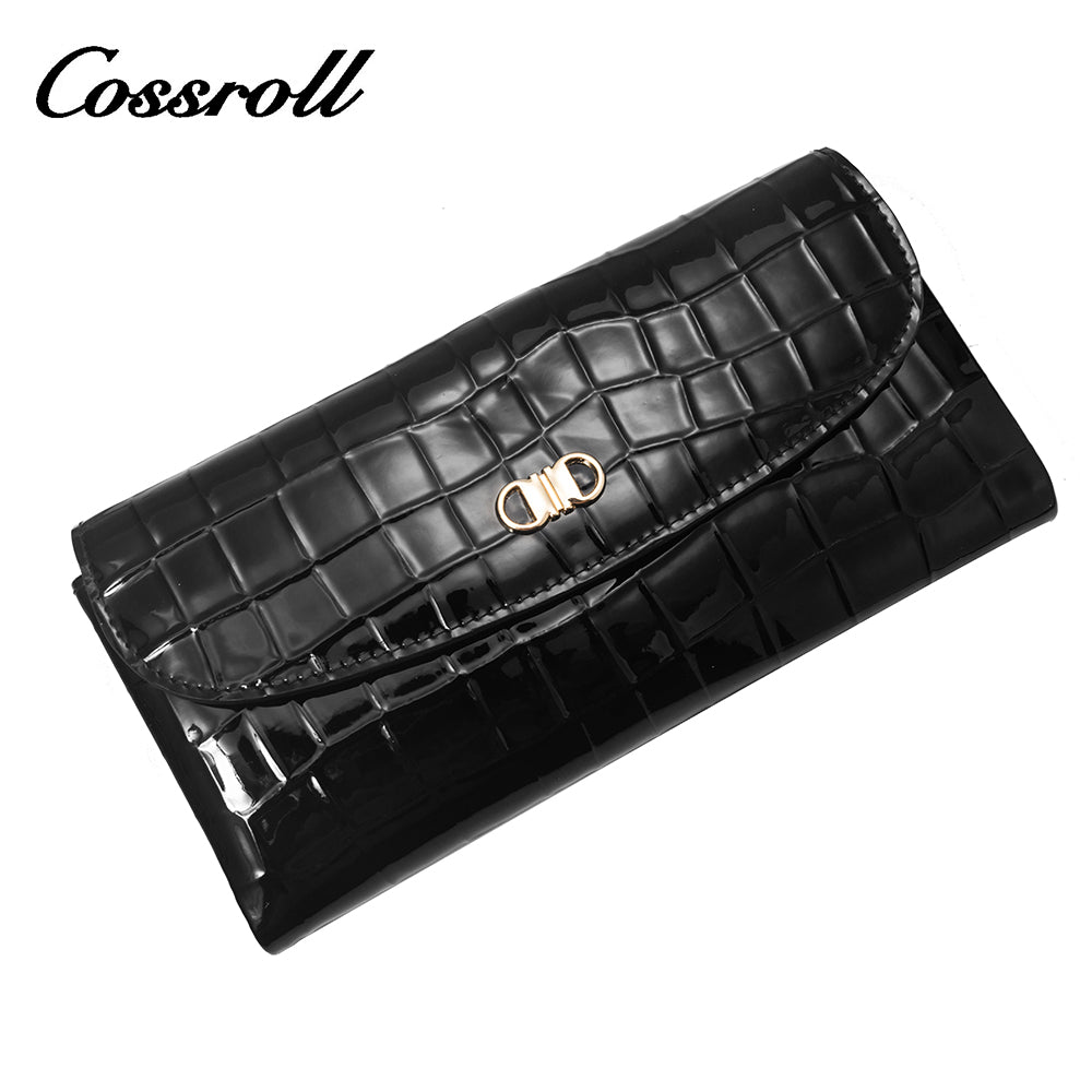 2023 Best New Products dark blue long leather wallet women With Top Selling