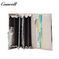 Women's long wallet, large capacity, fashionable crocodile-embossed leather, multi-card slot design