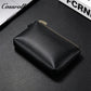 Genuine Leather Zipper Clutch, Minimalist Cowhide Pouch for Phone, Coins & Small Items