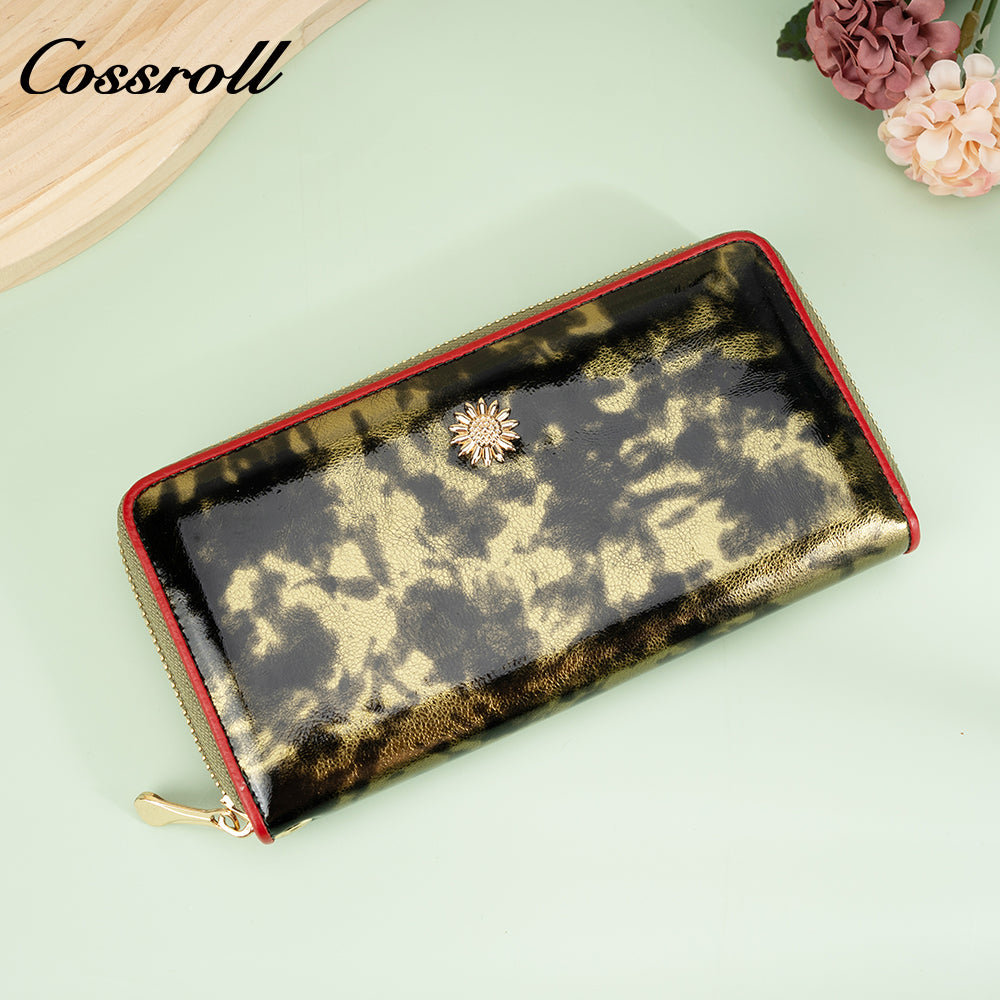 Most Popular best brand leather long  wallet female  Genuine Leather