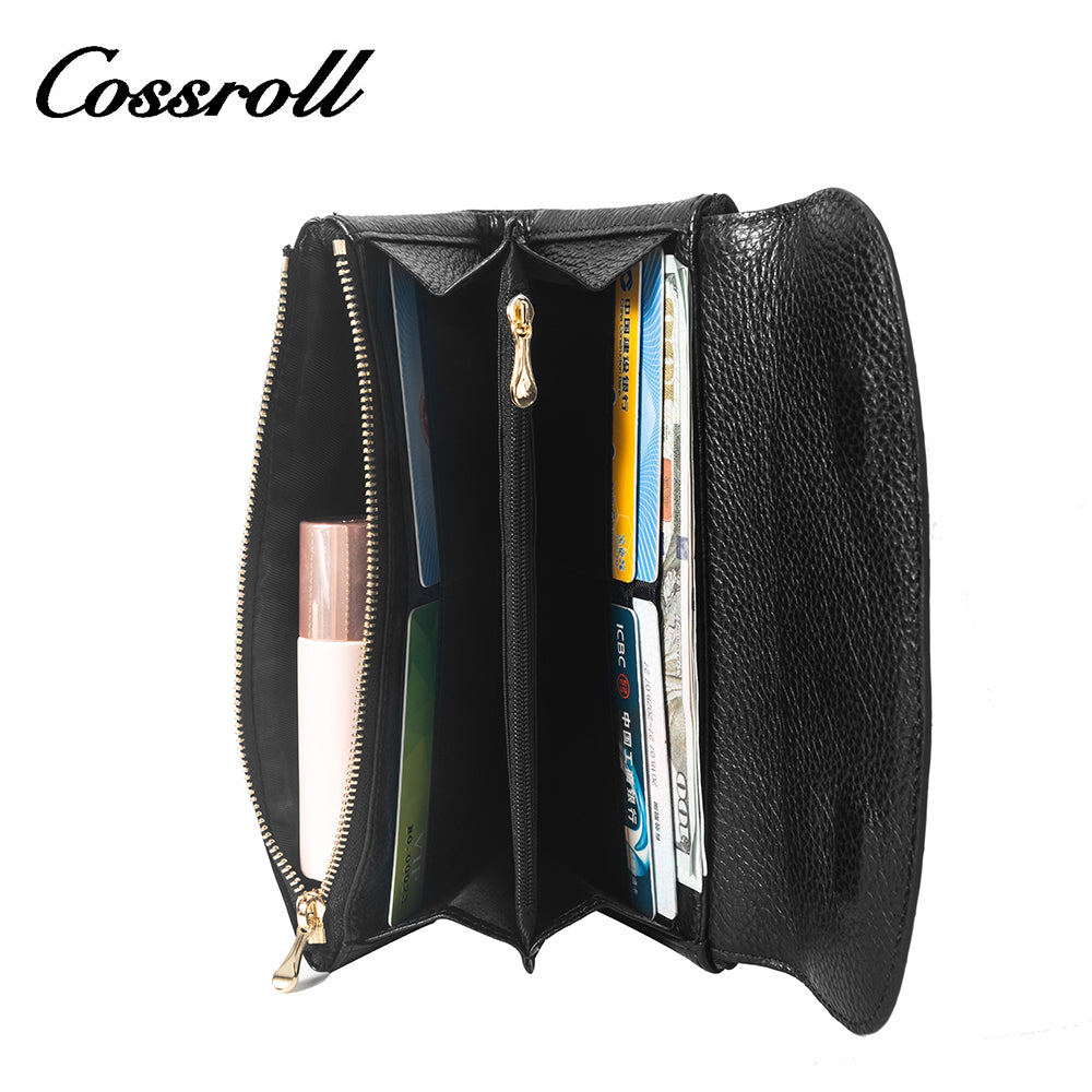 2023 Best New Products dark blue long leather wallet women With Top Selling