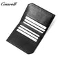 Diamond Quilted Genuine Leather Bifold Short Card Wallet, Ultra Slim Multi-Slot Business ID Card Holder