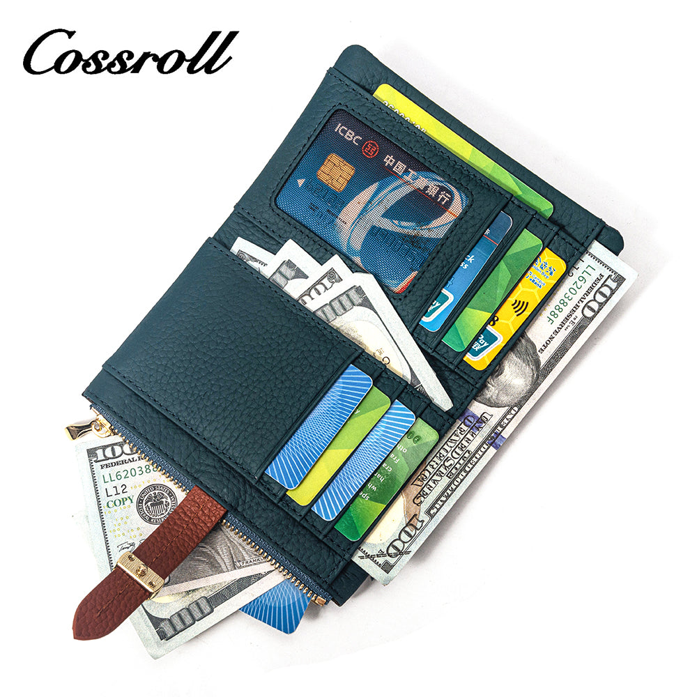 2023 Best New Products dark blue long leather wallet women With Top Selling