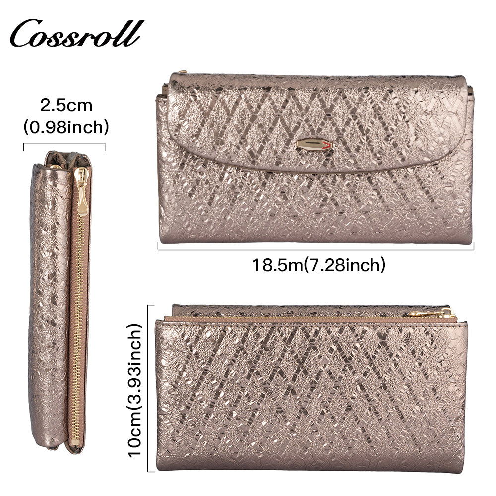 Best Selling  leather luxury  women small wallet Genuine Leather