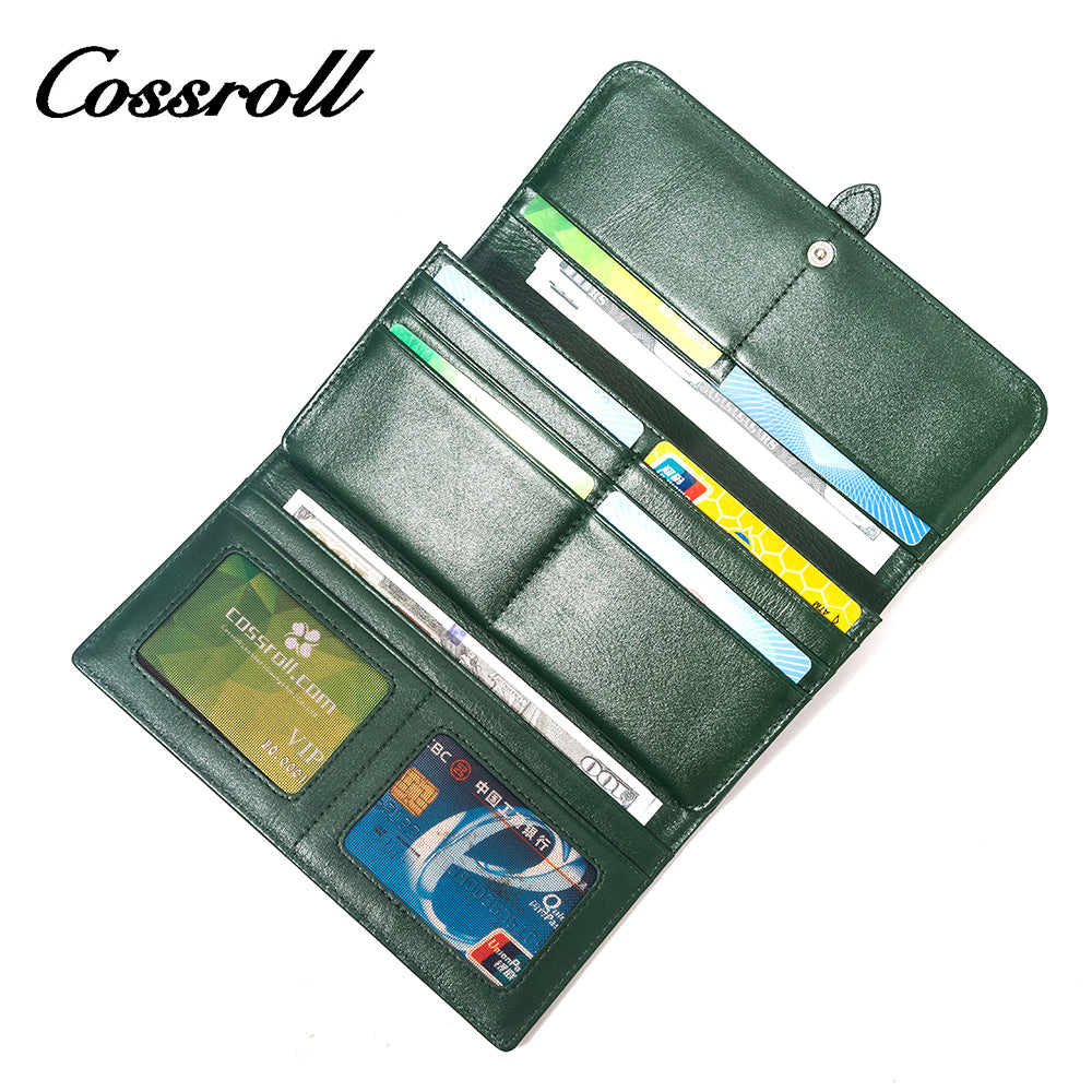 New Product black small leather wallet women's with factory price