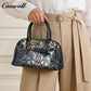 Vintage Embossed Leather Shell Bag for Women, Hand-Carved Handbag & Crossbody Purse