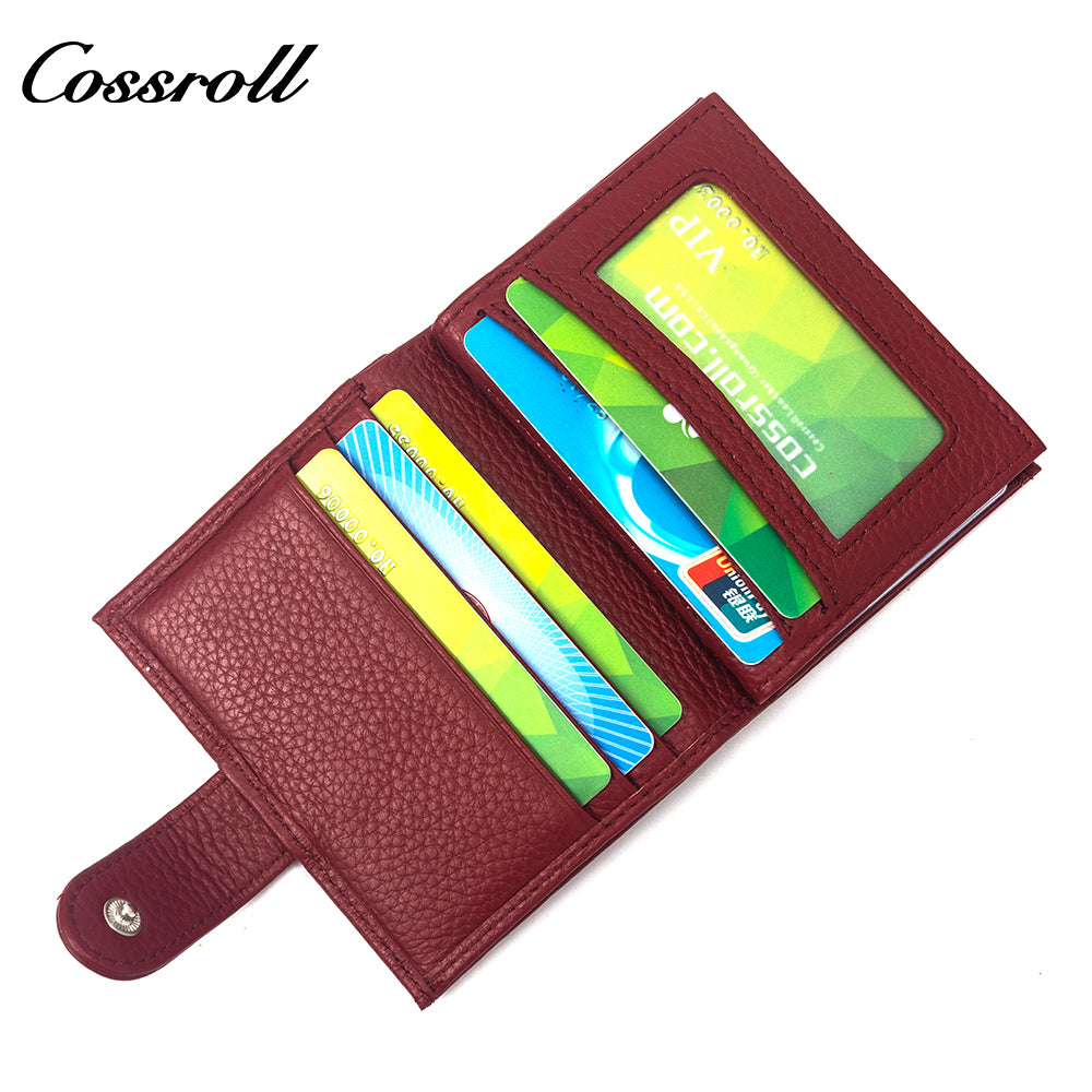 Wholesale High Quality  ladies purse  geniune leather wallet  Lychee leather