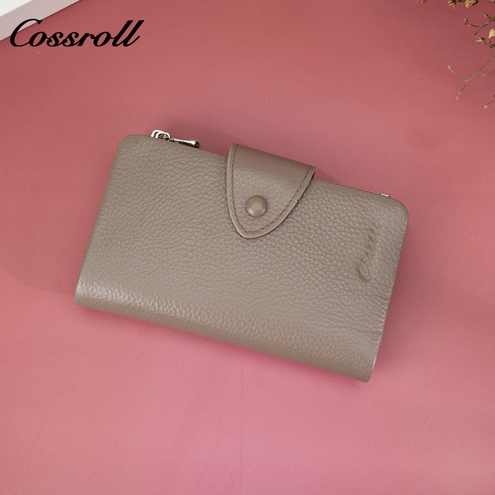 Wholesale High Quality  ladies purse  geniune leather wallet  Lychee leather