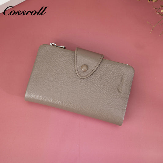 Wholesale High Quality  ladies purse  geniune leather wallet  Lychee leather