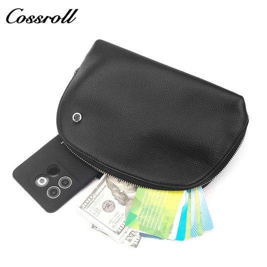 Carefully Designed Large Capacity Leather Crossbody High Quality Cowhide Women's Bag Customized Brand Label Shoulder Bag