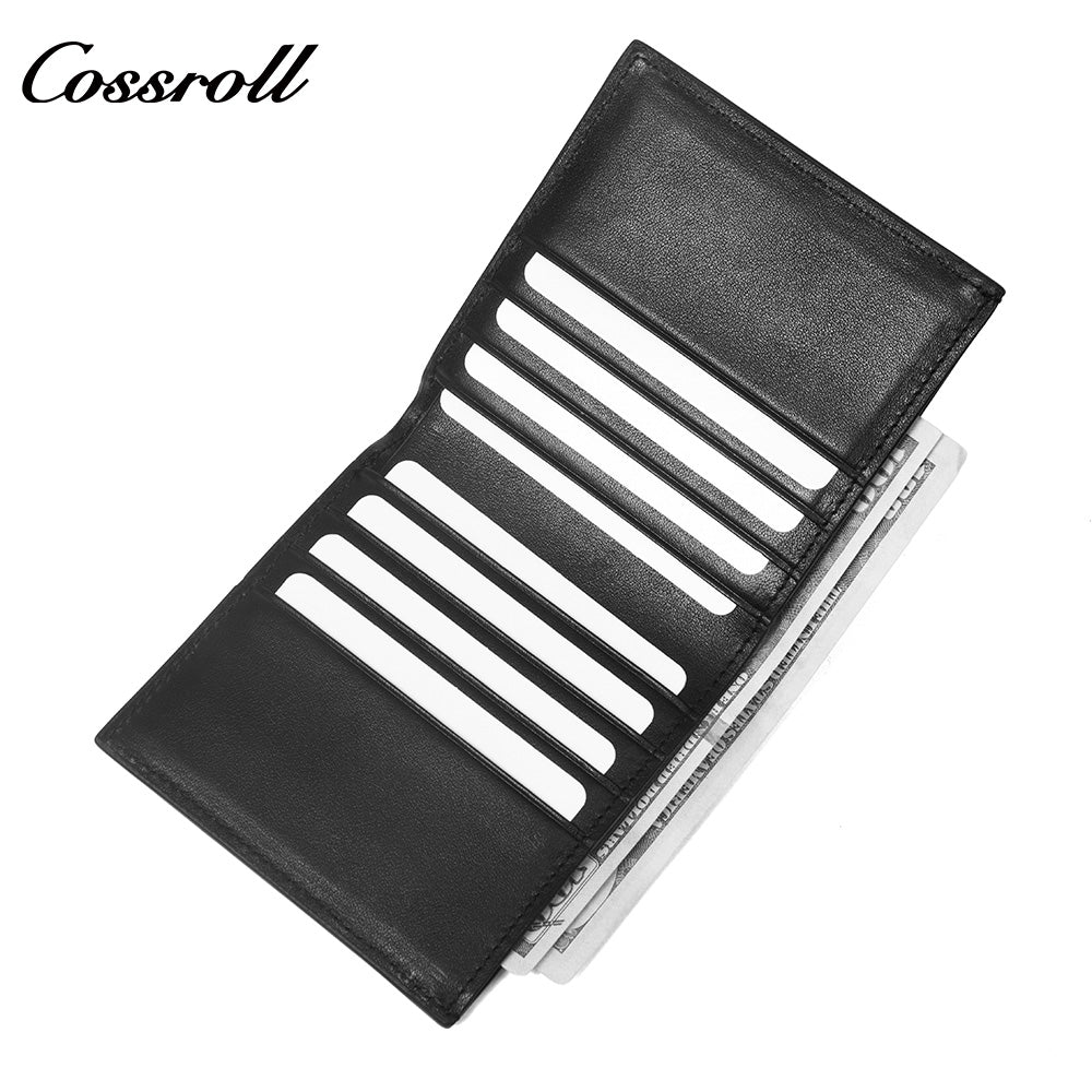 Men's Diamond Quilted Genuine Leather Bifold Short Wallet, Multi-Slot Functional Card Holder, Minimalist Purse for Business, Commute & Daily Casual Use