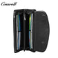 Factory custom genuine leather wallet Women's tri-fold top grain cowhide wallet Large capacity