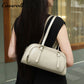 Genuine Leather Women's Bag Retro Bowling Niche Premium Sense Fashion Hundred Simple Armpit Bag Export Biker Mini Bag