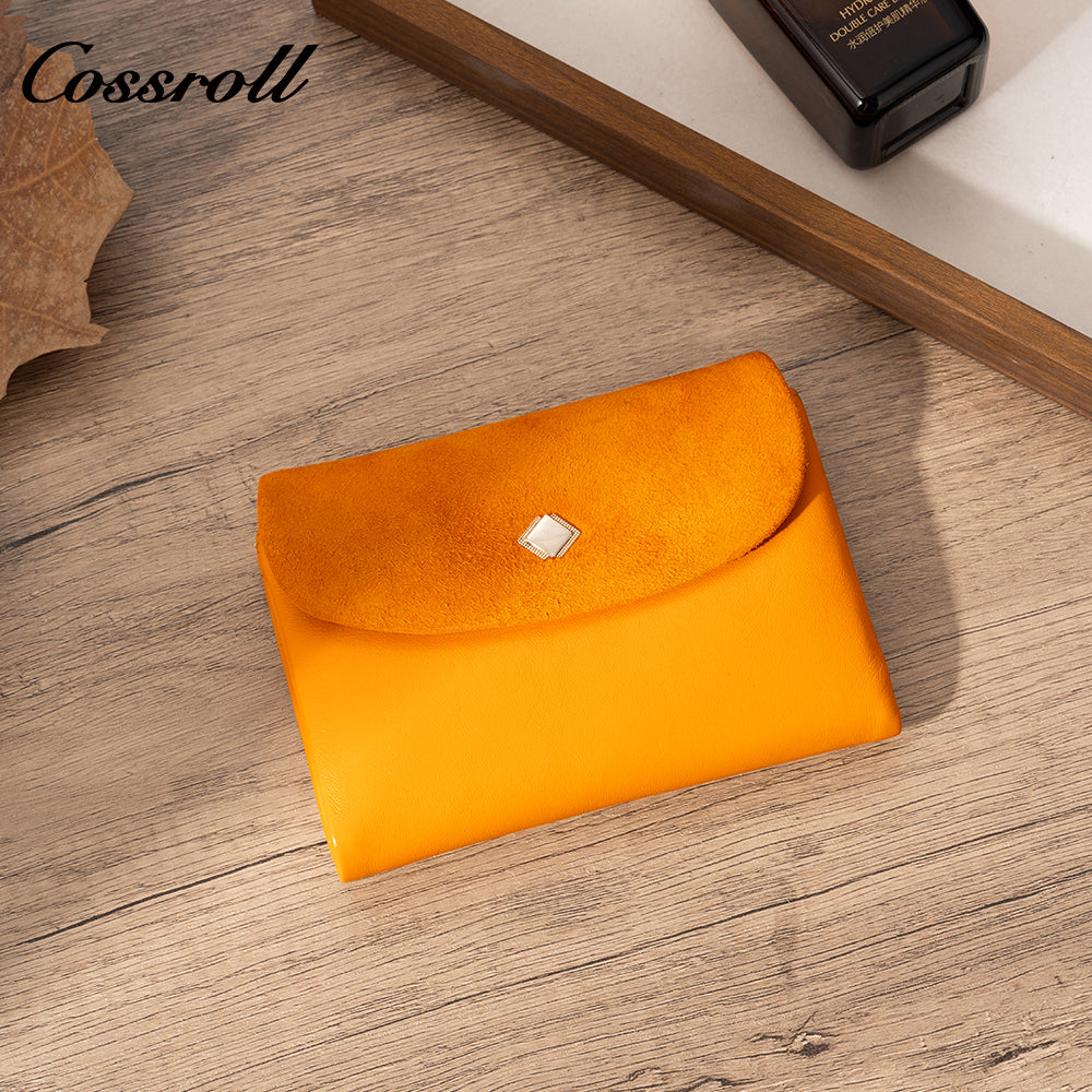 Women's wallet with multiple card slots, coin purse, suede surface, US dollar wallet