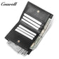 Men's Genuine Leather Bifold Short Wallet, Business Plain Cowhide Ultra Slim Multi-Slot Card Holder, Minimalist Men's Purse