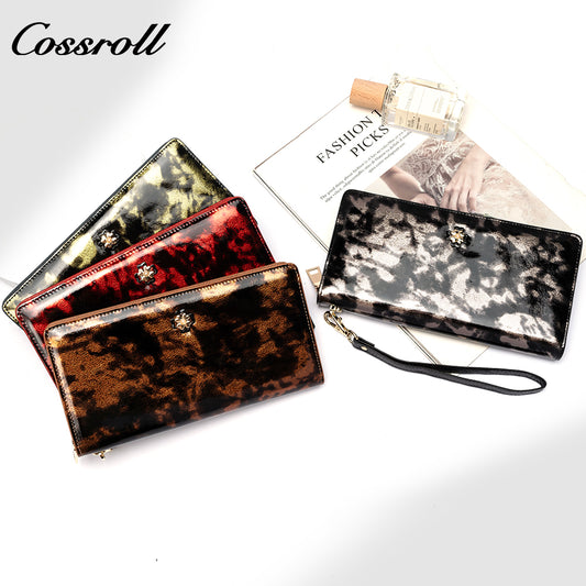 2024 High Quality Cheap Price imperial leather geniune leather wallet patent leather