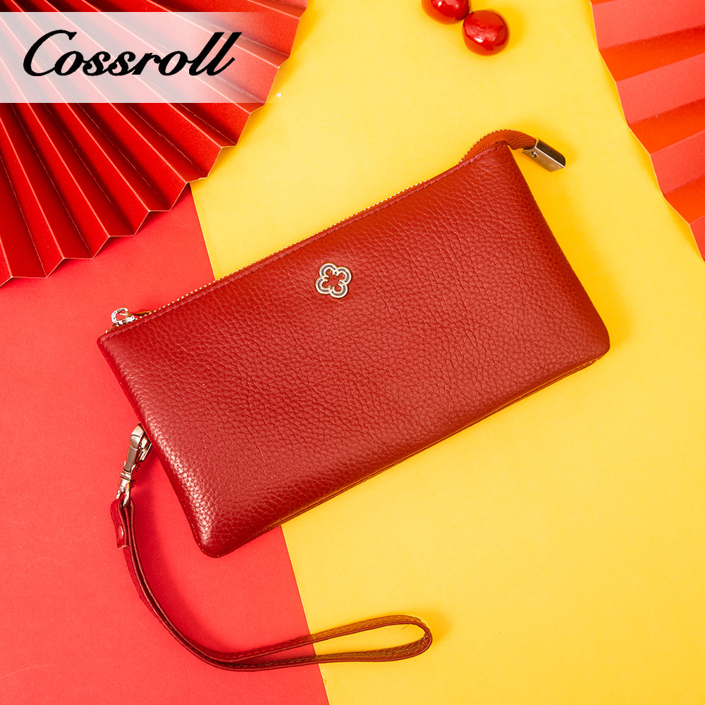 Stock Available full grain leather women's wallet With High Popularity