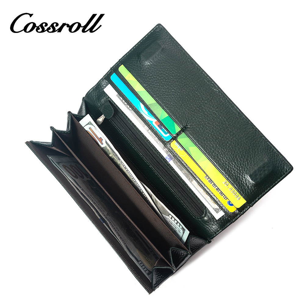 2023 Best New Products dark blue long leather wallet women With Top Selling