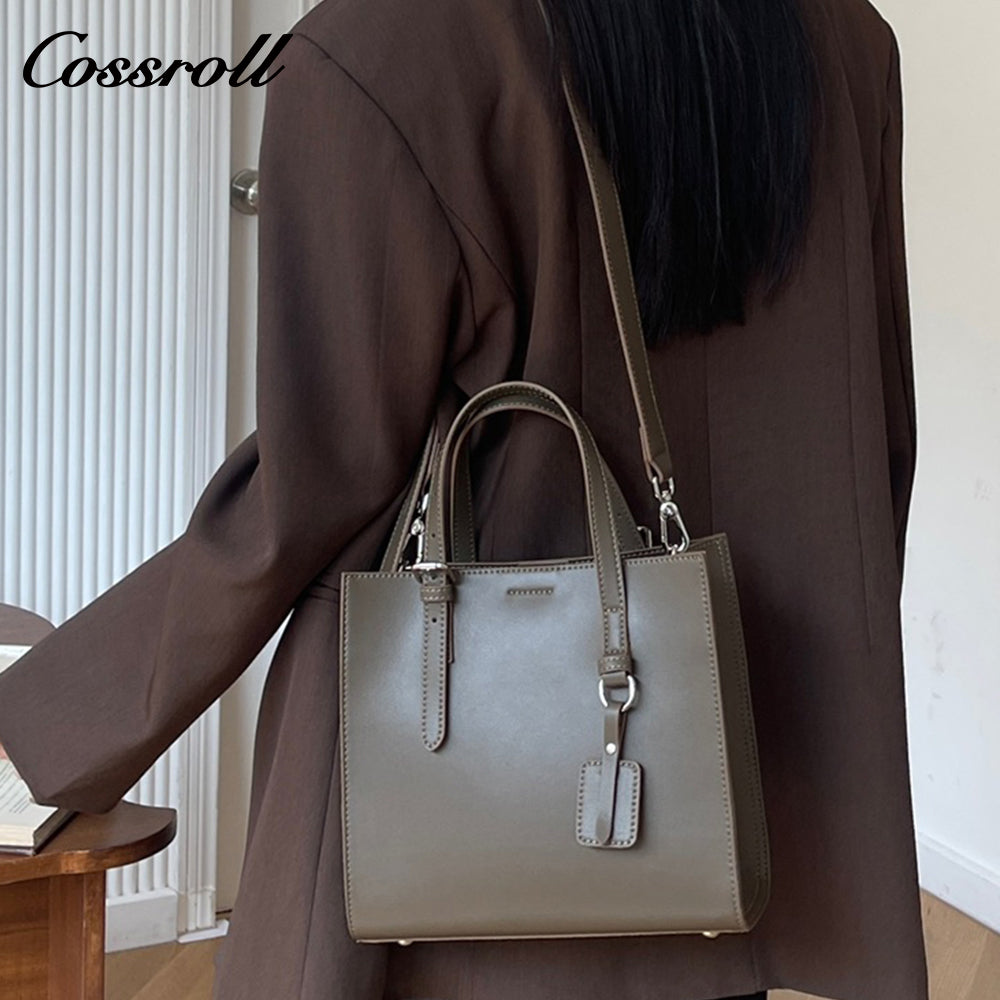 Leather women's bag 2024 new handbag large capacity advanced sense of fashion single shoulder crossbody Tote bag