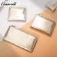 New leather wallet short first layer cowhide women's advanced sense purse small purse for women pearl pattern